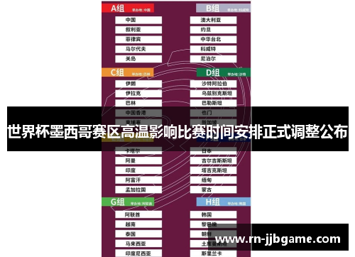 世界杯墨西哥赛区高温影响比赛时间安排正式调整公布